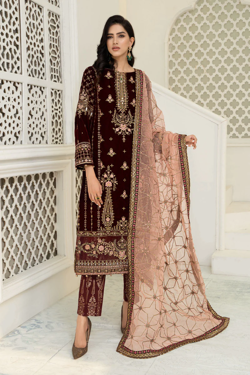 Brand Agha Noor Available In *Velvet* Fabrics 2pc !!! Velvet Dresses for  Wedding - Women's Clothing Store - Latest Pakistani Dresses at Your Door  Step