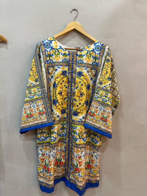 YELLOW & NEW BLUE OUTFIT | SUMMER SILLK | CO-ORD SETS | - Image 3