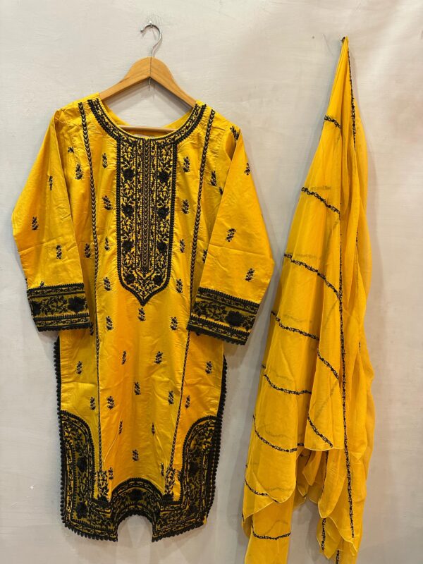 | MUSTARD YELLOW | 3 PIECE LONG OUTFIT | - Image 6