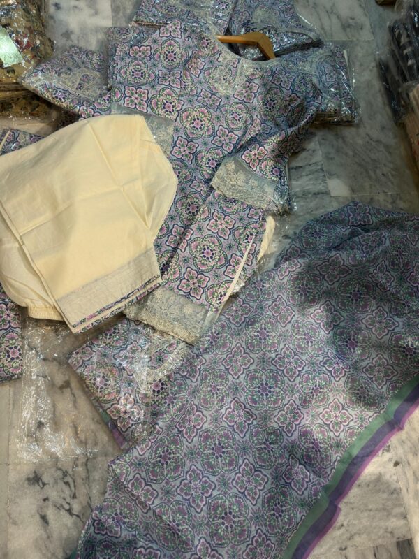 FARSHI SHALWAR | LAWN OUTFIT | 3PIECE | - Image 5