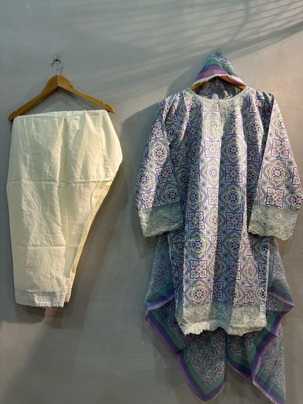 FARSHI SHALWAR | LAWN OUTFIT | 3PIECE |