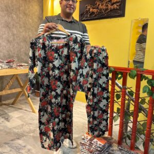 RED & BLACK | SOFT KHADDAR | 2 PIECE OUTFIT |